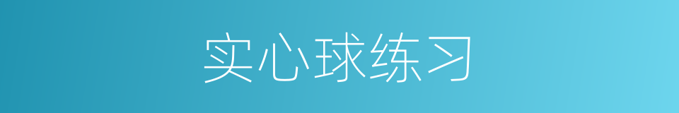 实心球练习的同义词