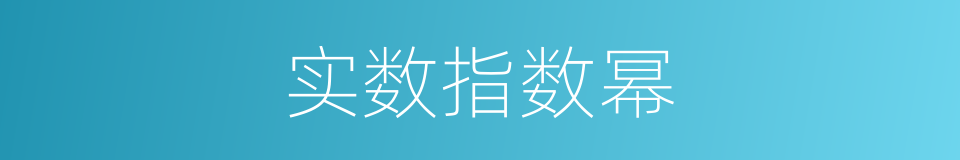 实数指数幂的同义词