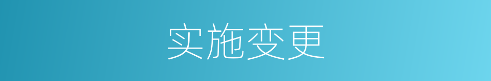 实施变更的同义词