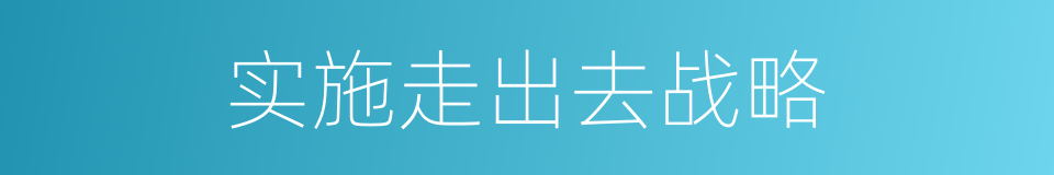 实施走出去战略的同义词