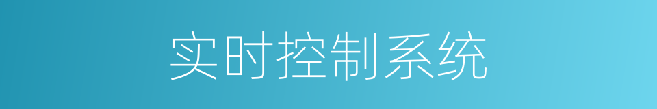 实时控制系统的同义词