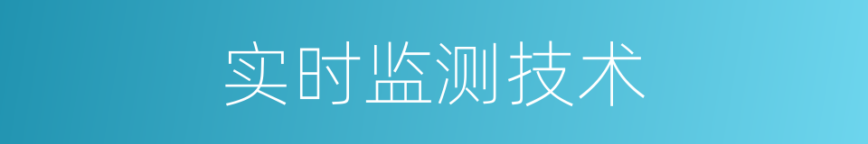 实时监测技术的同义词