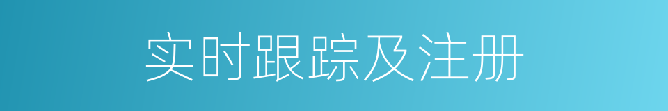 实时跟踪及注册的同义词