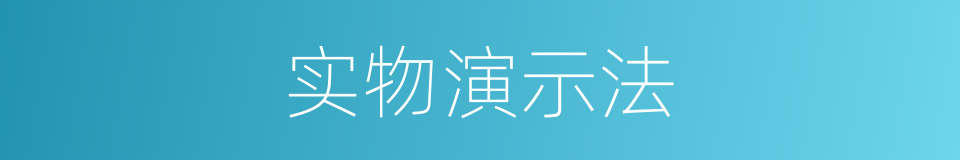 实物演示法的同义词