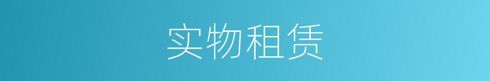 实物租赁的同义词