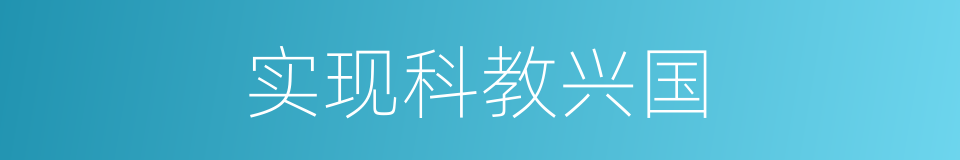 实现科教兴国的同义词