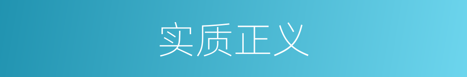 实质正义的同义词