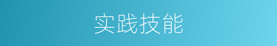 实践技能的同义词