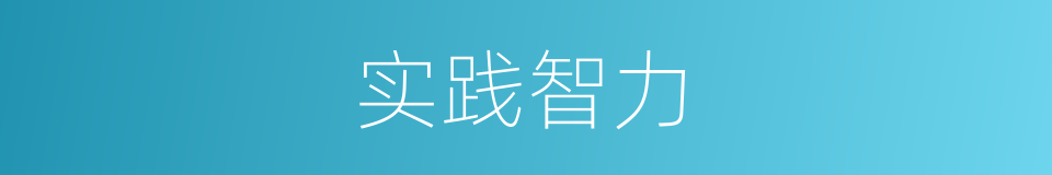 实践智力的同义词