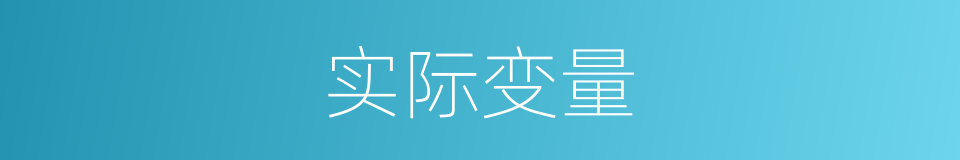 实际变量的同义词