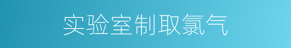 实验室制取氯气的同义词