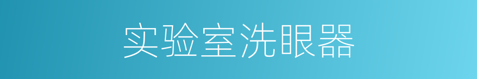 实验室洗眼器的同义词