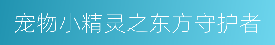 宠物小精灵之东方守护者的同义词