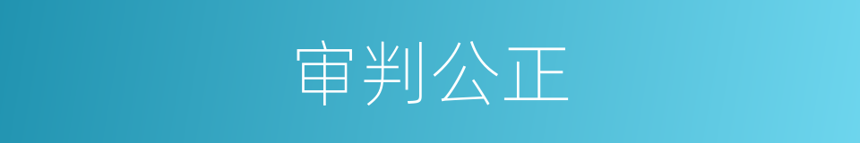 审判公正的同义词