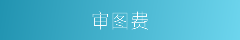 审图费的同义词