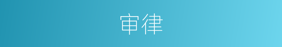 审律的意思
