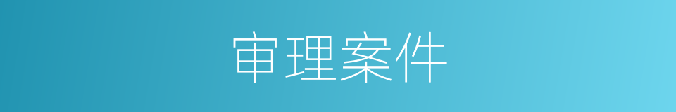 审理案件的同义词