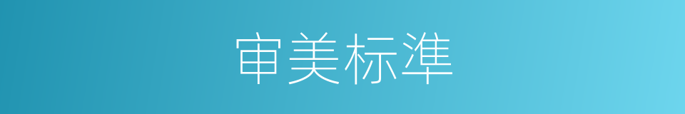 审美标準的同義詞