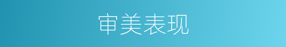 审美表现的意思