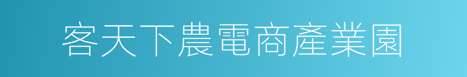 客天下農電商產業園的同義詞