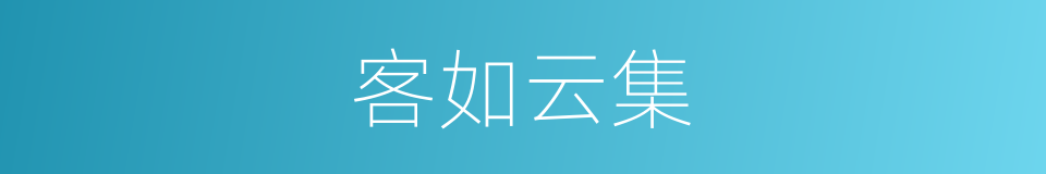 客如云集的同义词
