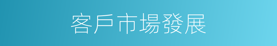 客戶市場發展的同義詞