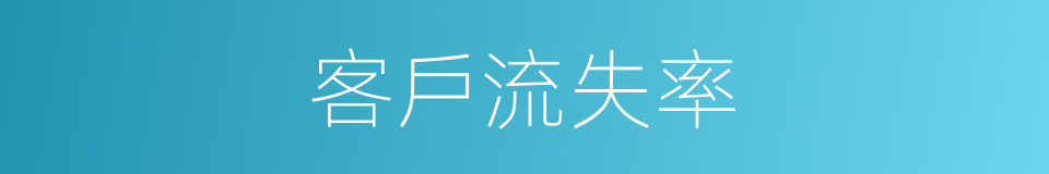 客戶流失率的同義詞