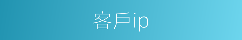 客戶ip的同義詞