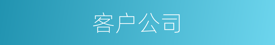 客户公司的同义词