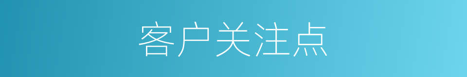 客户关注点的同义词