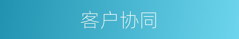 客户协同的同义词