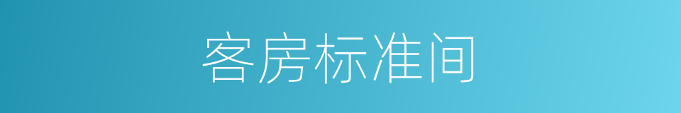 客房标准间的同义词