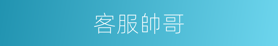 客服帥哥的同義詞