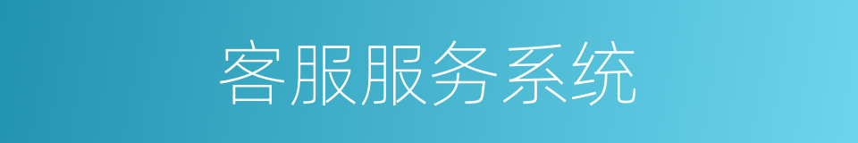 客服服务系统的同义词