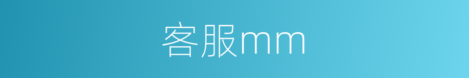 客服mm的同义词