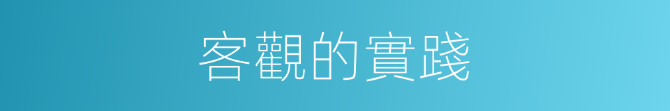 客觀的實踐的同義詞