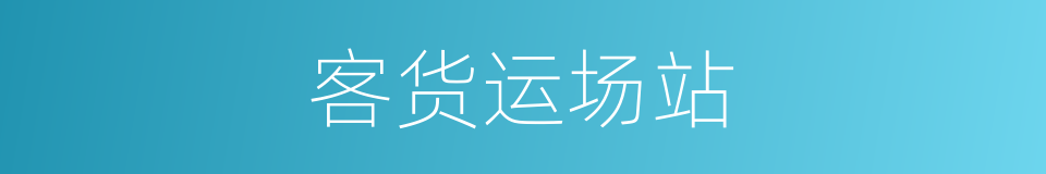 客货运场站的同义词