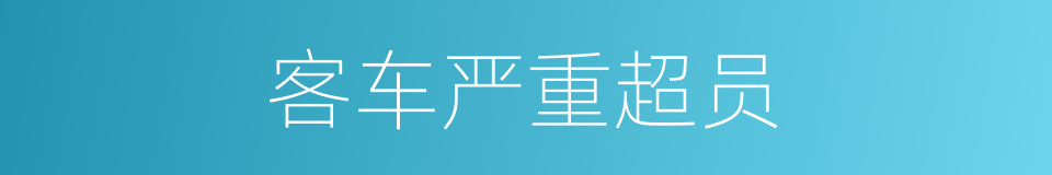 客车严重超员的同义词