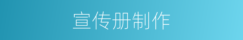 宣传册制作的同义词