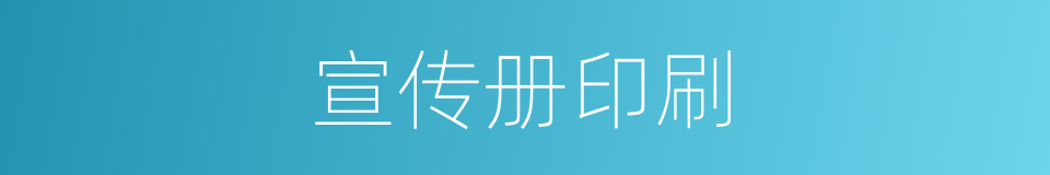 宣传册印刷的同义词