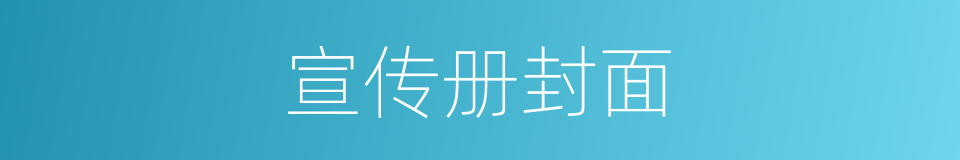 宣传册封面的同义词