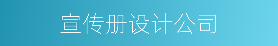 宣传册设计公司的同义词