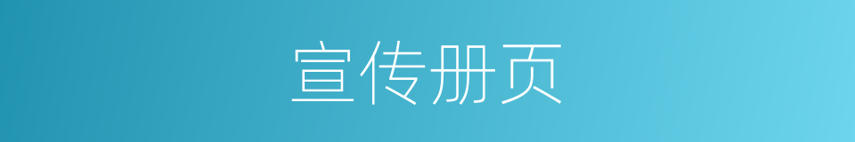 宣传册页的同义词