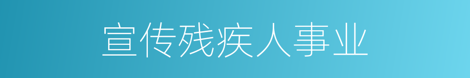 宣传残疾人事业的同义词