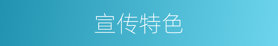 宣传特色的同义词