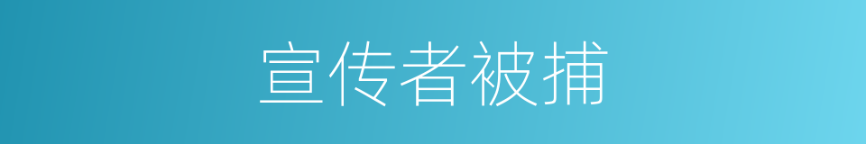 宣传者被捕的同义词