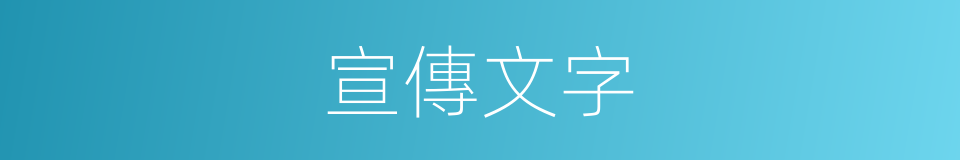宣傳文字的意思