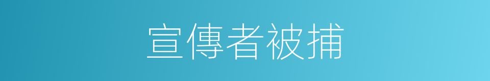 宣傳者被捕的同義詞