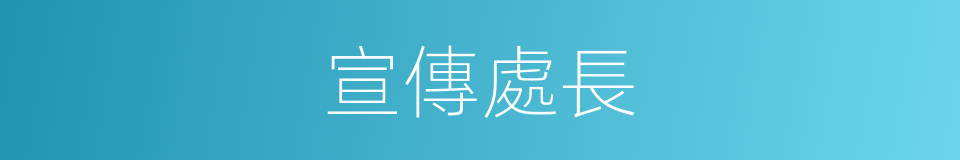 宣傳處長的同義詞