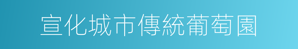 宣化城市傳統葡萄園的同義詞